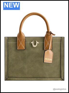 Faux Suede Tote Bag with Adjustable Shoulder Strap and Top Handles